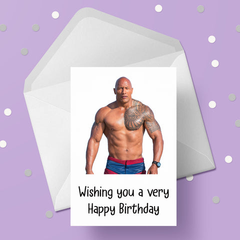 Dwayne Johnson 02 Birthday Card
