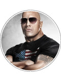Dwayne Johnson Edible Icing Cake Topper 01