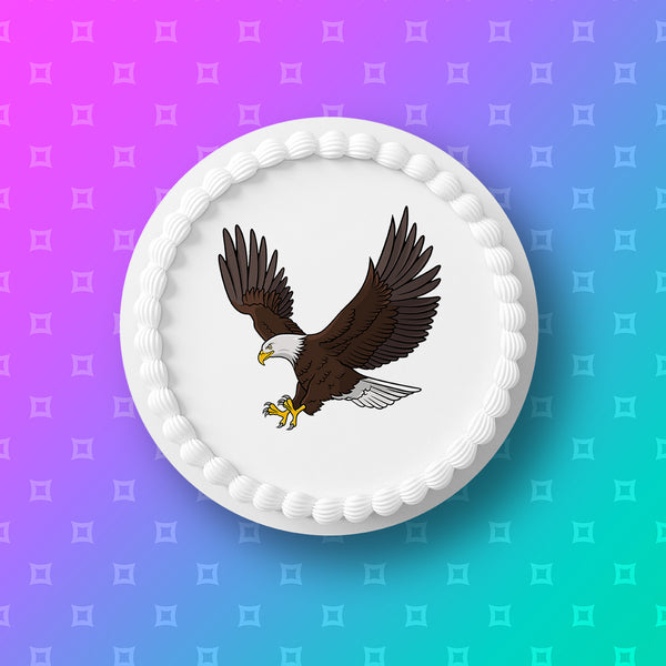 Eagle 01 Edible Icing Cake Topper or Ribbon