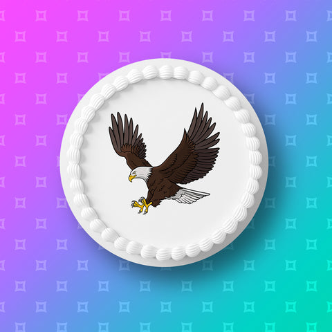 Eagle 01 Edible Icing Cake Topper or Ribbon