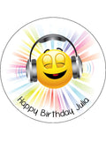 Headphones Edible Icing Cake Topper 01