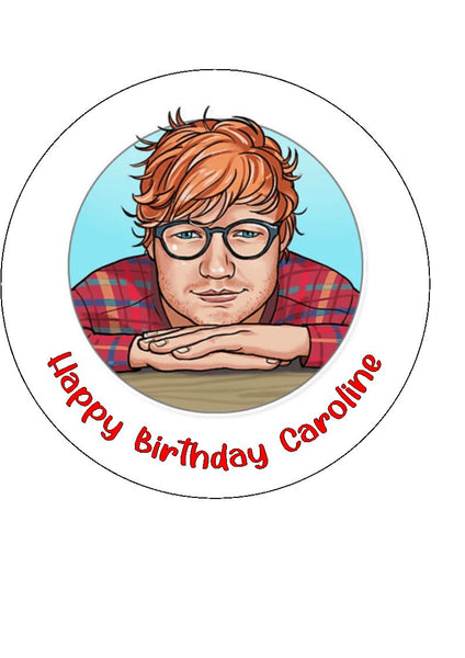 Ed Sheeran 04 Edible Icing Cake Topper or Ribbon