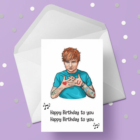 Ed Sheeran 03 Birthday Card