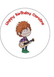 Ed Sheeran 03 Edible Icing Cake Topper or Ribbon