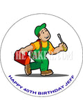 Electrician Handyman Edible Icing Cake Topper