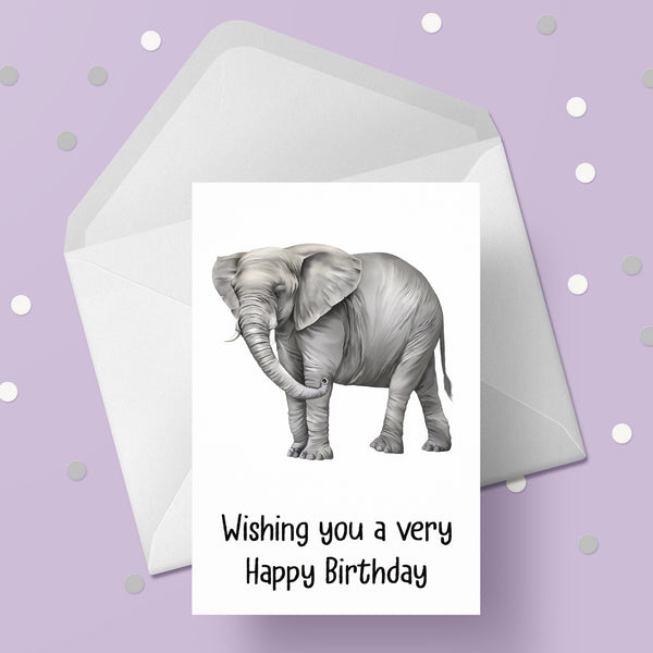 Elephant Birthday Card 03