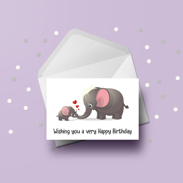 Elephant Birthday Card 02