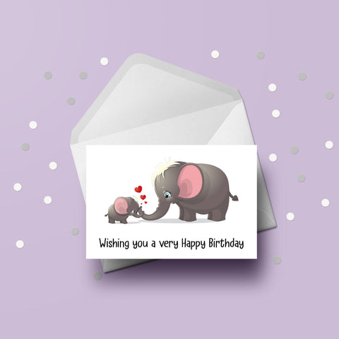Elephant 02 Birthday Card