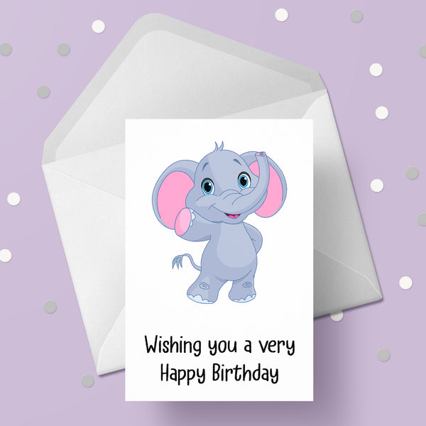 Elephant 01 Birthday Card
