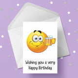 Emoji Birthday Card 03 - Beer Lover