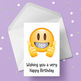 Emoji 13 Birthday Card - Braces