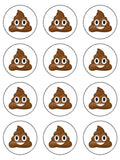 Emoji Edible Icing Cake Topper 07 - Poop