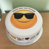 Emoji Edible Icing Cake Topper 04 - Shades Sunglasses