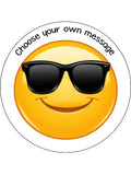 Emoji Edible Icing Cake Topper 04 - Shades Sunglasses