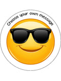 Emoji Edible Icing Cake Topper 04 - Shades Sunglasses