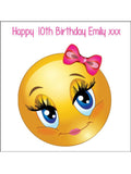 Emoji Edible Icing Cake Topper 12 - Cute Girl