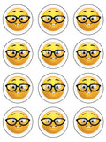Emoji Edible Icing Cake Topper 11 - Glasses
