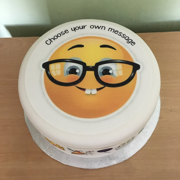 Emoji Edible Icing Cake Topper 11 - Glasses