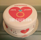 Engagement Edible Icing Cake Topper 03