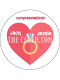 Engagement Edible Icing Cake Topper 03
