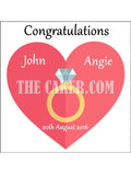Engagement Edible Icing Cake Topper 03