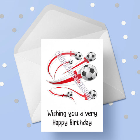 England Football Birthday Card 03 - England FC