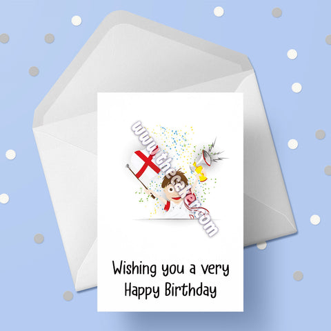 England Football Birthday Card 04 - England FC