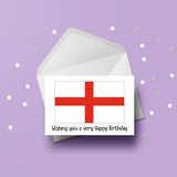 England Flag Birthday Card