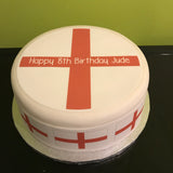 England Flag Edible Icing Cake Topper