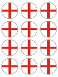 England Flag Edible Icing Cake Topper