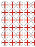 England Flag Edible Icing Cake Topper