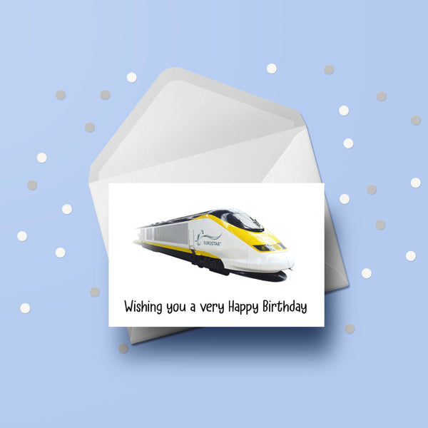 Eurostar Train Birthday Card 01