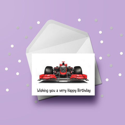 F1 Formula One 02 Birthday Card