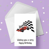 F1 Formula One Birthday Card 03