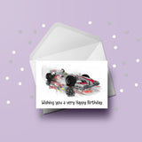 F1 Formula One Birthday Card 01