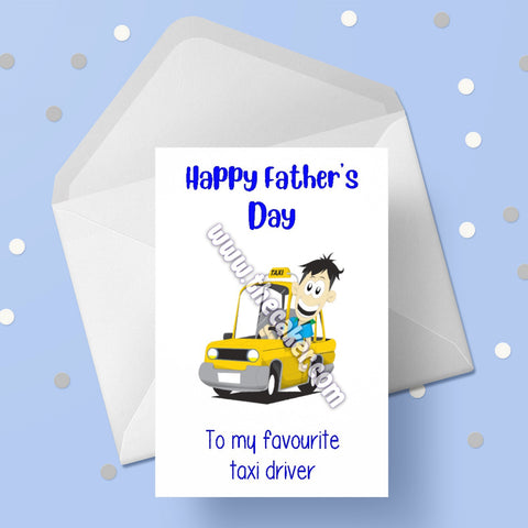 Father's Day Card 13 - Funny My favourite taxi driver