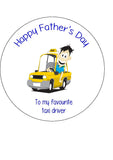 Father's Day Edible Icing Cake Topper 13 - Favourite Taxi Driver