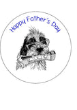 Father's Day Edible Icing Cake Topper 14 - Best Dog Dad