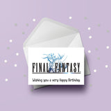 Final Fantasy Logo Birthday Card