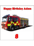 Fire Engine Truck Edible Icing Cake Topper 01