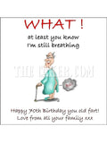 Happy Birthday Edible Icing Cake Topper or Ribbon 10 - Funny Man Farting