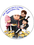 Father's Day Edible Icing Cake Topper 11 - Despicable Me