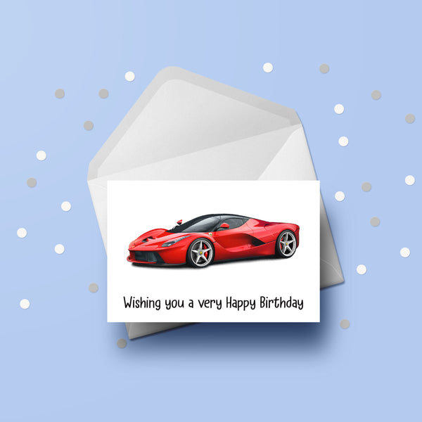 Ferrari Car Birthday Card  02