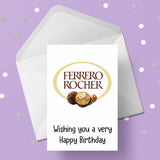 Ferrero Rocher Chocolate Birthday Card