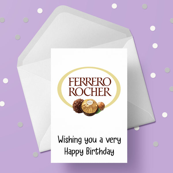 Ferrero Rocher Chocolate Birthday Card