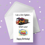 Fire Fighter Birthday Card - Funny Super power