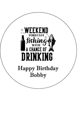 Fishing Edible Icing Cake Topper 06