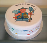 Fishing Edible Icing Cake Topper 02
