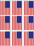 USA American Flag Edible Icing Cake Topper