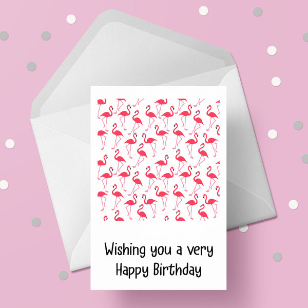 Flamingo Birthday Card 01